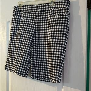 Time and Tru Black and White Gingham Women's Shorts